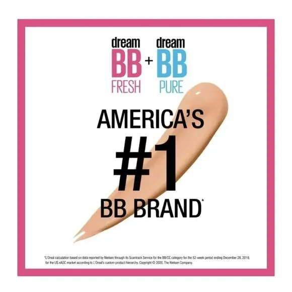Maybelline Dream Fresh Skin Hydrating BB Cream, 8-in-1 Skin Perfecting Shade Med - Picture 7 of 11